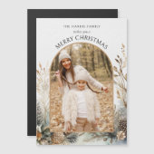 Watercolor Winter Pine Botanical Arch 1-Photo (Voorkant / Achterkant)