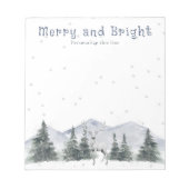 Watercolor Winter White Reindeer Personalized Notitieblok (Voorkant)