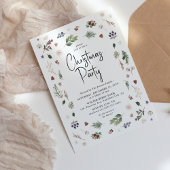 Watercolor Winterblad Kerstfeest Kaart