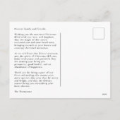 Watercolor Wintergroen Kerstkaart Feestdagenkaart (Achterkant)