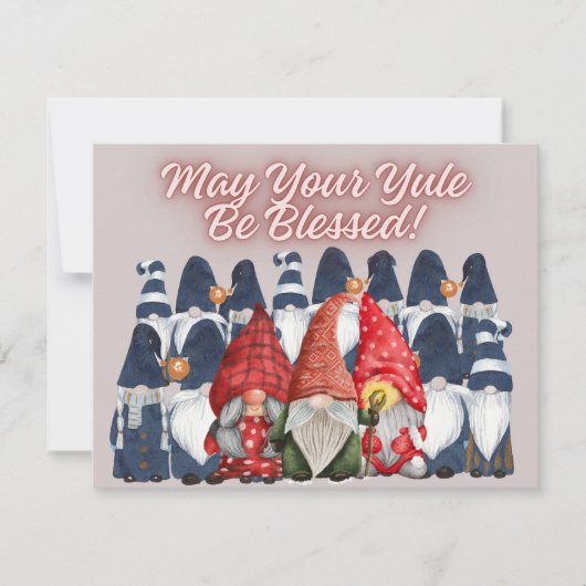 Watercolor Winterkabouters Feestdagenkaart (Voorkant)