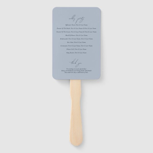 Watercolor Winterlandschap Huwelijk Handwaaier (Achterkant)