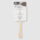 Watercolor Winterlandschap Huwelijk Handwaaier (Voorkant)