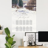 Watercolor Winterlandschap Huwelijk Poster (Thuiskantoor)