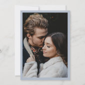 Watercolor Winterlandschap Huwelijksfoto Kaart (Achterkant)