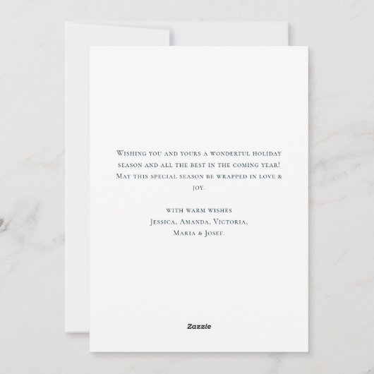 Watercolor Winterlandschap Kerstmis Feestdagenkaart (Achterkant)