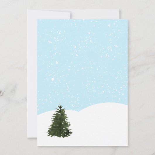 Watercolor Winters skiuitjeSkiën verjaardagsfeestj Kaart (Achterkant)