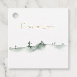 Watercolor Winterse Landschap Bedankjes Labels