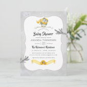Watercolor Winteruil Kerst Babyshower Kaart (Staand voorkant)