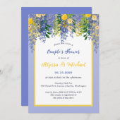 Watercolor Wisteria Bloemen Bruidspaar Bruiloft Kaart (Voorkant / Achterkant)