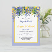 Watercolor Wisteria Bloemen Bruidspaar Shower Kaart (Staand voorkant)