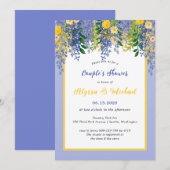 Watercolor Wisteria Bloemen Bruidspaar Shower Kaart (Voorkant / Achterkant)