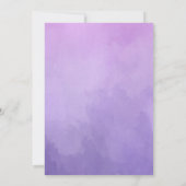 Watercolor Wisteria Bloesems Romantisch Huwelijk Kaart (Achterkant)