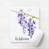Watercolor Wisteria Botanisch Muismat (Met muis)