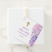 Watercolor Wisteria First Communion Bedankjes Labels (In situ)