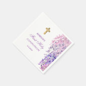 Watercolor Wisteria First Communion Servet (Hoek)