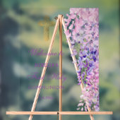 Watercolor Wisteria First Communion Welcome Acryl Bord (Neutraal)