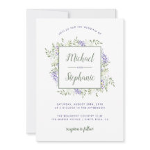 Watercolor Wisteria Frame Trouwkaart Uitnodiging