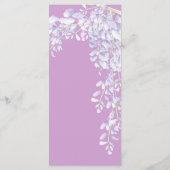 Watercolor Wisteria Trouwmenu Menu (Achterkant)