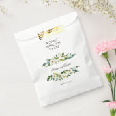 Watercolor Witte Bloem Frame BEDANKT Bedankzakje (Gezegeld)