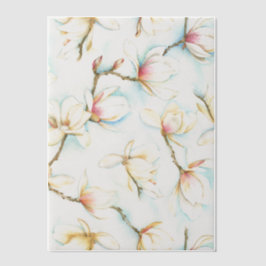 Watercolor Witte Bloemen Vellum Overlay Uitnodigingen