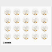 Watercolor Witte God Bloem Bruiloft Borrel Ronde Sticker (Vel)