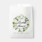 Watercolor Witte Hortensia Krans Bruidsshower Bedankzakje (Voorkant)