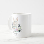 Watercolor Witte Kat Koffiemok (Voorkant links)