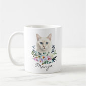 Watercolor Witte Kat Koffiemok (Links)