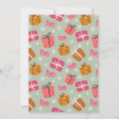 Watercolor Witte Olifant Cadeau Uitwisseling Feest Kaart (Achterkant)