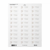 watercolor witte roze duif etiket (Full Sheet)