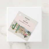 Watercolor Woestijn Cactus Boho Bruiloft Bedankjes Labels (In situ)