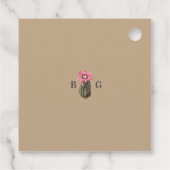 Watercolor Woestijn Cactus Boho Bruiloft Bedankjes Labels (Achterkant)