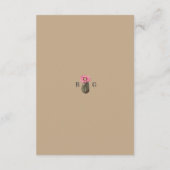 Watercolor Woestijn Cactus Boho Bruiloft Informatiekaartje (Achterkant)