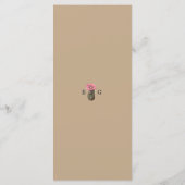 Watercolor Woestijn Cactus Boho Bruiloft Menu (Achterkant)