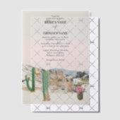 Watercolor Woestijn Cactus Boho Bruiloft Vellum Uitnodigingen (Offset (Uitnodiging))