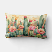 Watercolor Woestijn Cactus Tuin Kussen (Achterkant)