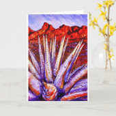 Watercolor woestijn notitiekaart (Gele Bloem)