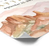 Watercolor Woestijn Range Trouw Suite - Welkom Poster (Hoek)