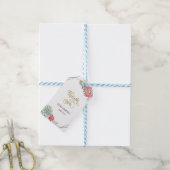 Watercolor Woestijn Rode Succulenten Dank Je Cadeaulabel (Met Touw)