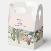 Watercolor woestijncactus Boho bruiloftsgeschenk Bedankdoosjes (Geopend)