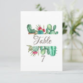 Watercolor Woestijncactus Kaart (Staand voorkant)