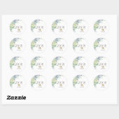 Watercolor Woestijnsucculenten Ronde Sticker (Vel)