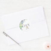 Watercolor Woestijnsucculenten Ronde Sticker (Envelop)