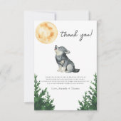 Watercolor Wolf Baby Shower Bedankt (Voorkant)