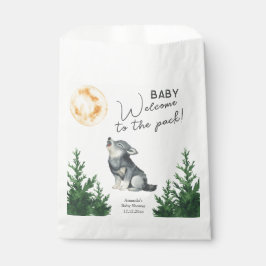 Watercolor Wolf Baby Shower  Bedankzakje