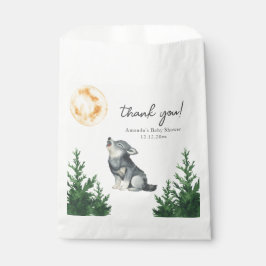 Watercolor Wolf Baby Shower Thank you Bedankzakje