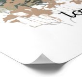 Watercolor Wolf Moeder Liefde Fierce Horloge Eeuwi Poster (Hoek)