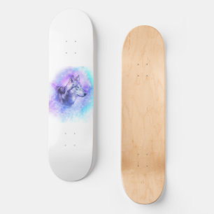Watercolor Wolf Persoonlijk Skateboard