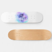 Watercolor Wolf Persoonlijk Skateboard (Horizontaal)